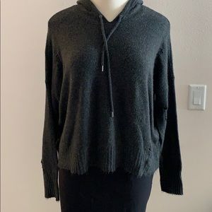 Soft and comfy distressed hoodie sweater